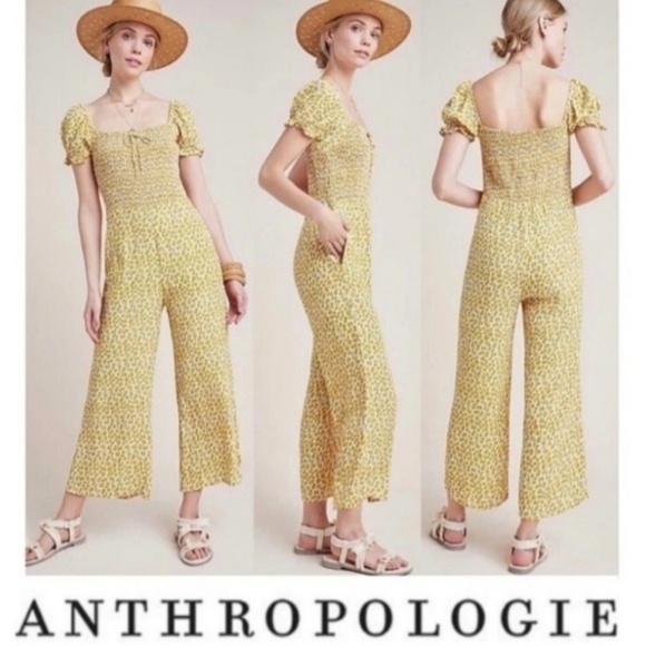 Faithfull the Brand Pants - Faithfull the Brand Yellow Floral Jumpsuit